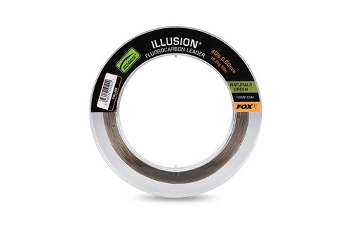 Fox Illusion Fluorocarbon Leader 40lb Naturals Green 50m