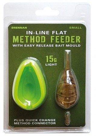 Drennan In-Line Flat Method Feeder Small 15g Zestaw