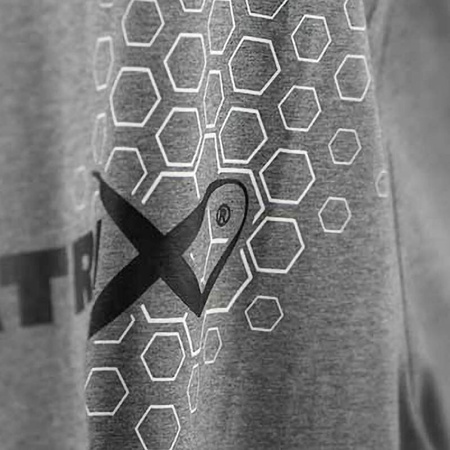 Matrix Hex Print T-Shirt Grey Marl