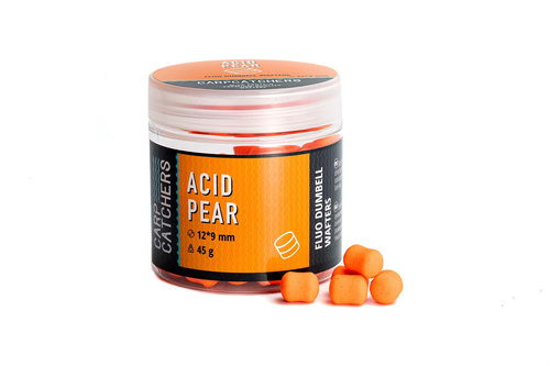 Carp Catchers Fluo Dumbell Wafters Acid Pear 12x9mm 45g
