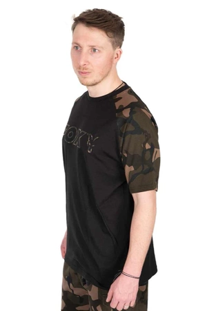 Fox Black Camo Outline Print T-Shirt