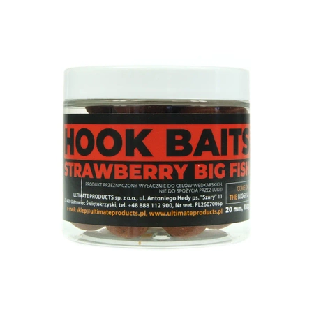Ultimate Products Strawberry Big Fish Hook Baits 20mm 100g