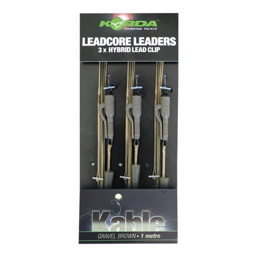 Korda Leadcore Leaders Hybrid Lead Clip Weed / Silt 3x