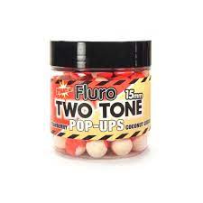 Dynamite Baits Fluoro Pop Up 2 Tone Strawberry & Coconut 15mm