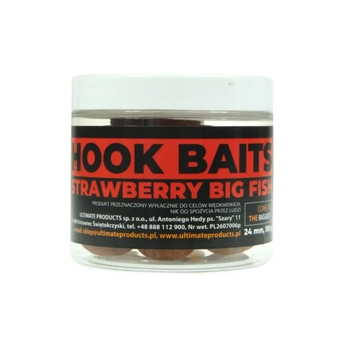 Ultimate Products Strawberry Big Fish Hook Baits 24mm 100g