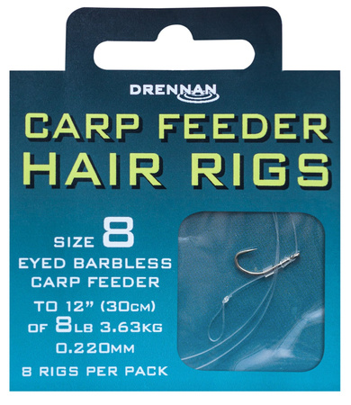 Drennan Carp Feeder Hair Rigs size 8 -  Gotowe przypony