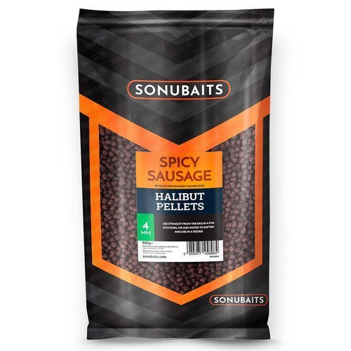 Sonubaits Halibut Pellets Spicy Sausage 4mm 900g