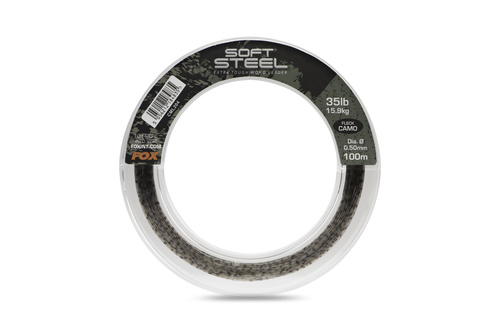 Fox Soft Steel Fleck Camo Leader 0.50mm 100m