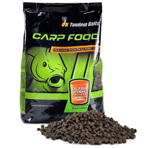 Tandem Baits Carp Food Ultra Fish Pellet Czarny Halibut 4mm 3kg