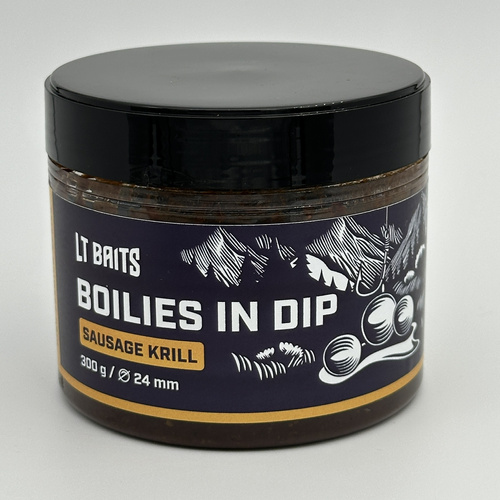LT Baits Sausage Krill Boilies in Dip 24mm 300gr