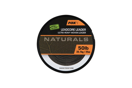 Fox Edges Naturals Leadcore Leader 50lb 25m