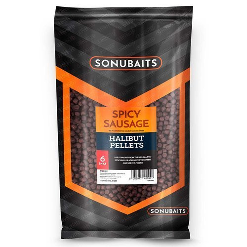 Sonubaits Halibut Pellets Spicy Sausage 6mm 900g