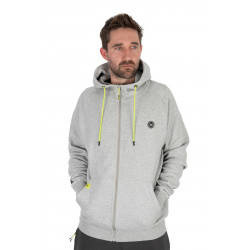 Matrix Full Zip Hoody Grey Marl / Lime