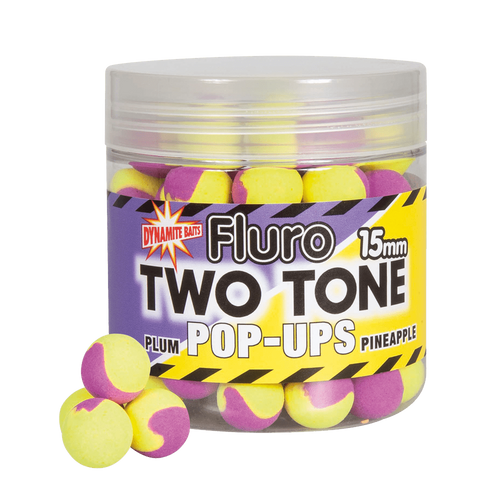 Dynamite Baits Fluro Two Tone Pop up Plum Pineapple 15mm