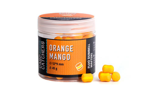 Carp Catchers Fluo Dumbell Wafters Orange Mango 12x9mm 45g