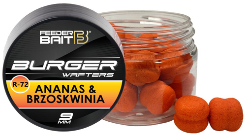 Feeder Bait Fluo Burger Wafters R-72 Ananas & Brzoskwinia 9mm