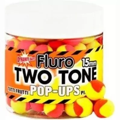 Dynamite Baits Fluoro Pop Up 2 Tone Tutti Frutti & Pineapple 15mm