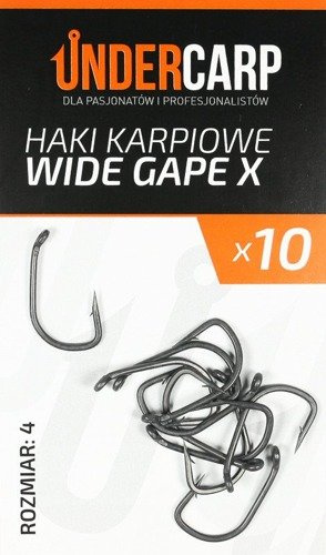 Undercarp Teflonowe haki karpiowe WIDE GAPE X 4