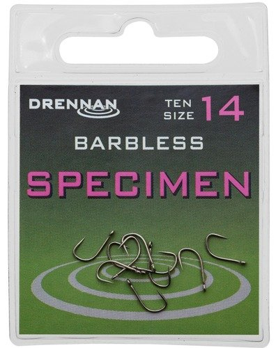 Drennan Specimen Barbless size 4 - Haczyki 10szt.