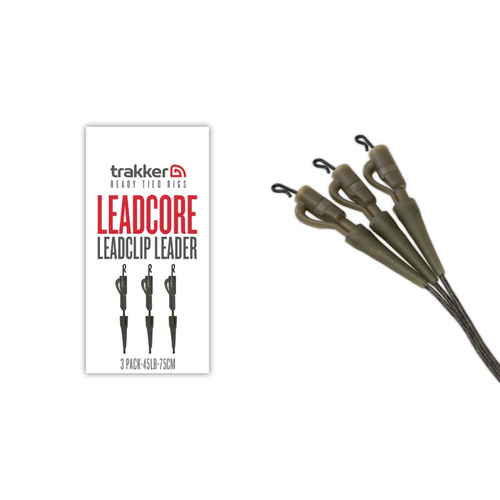 Trakker Leadcore Leadclip Leader 45lbs 75cm x3