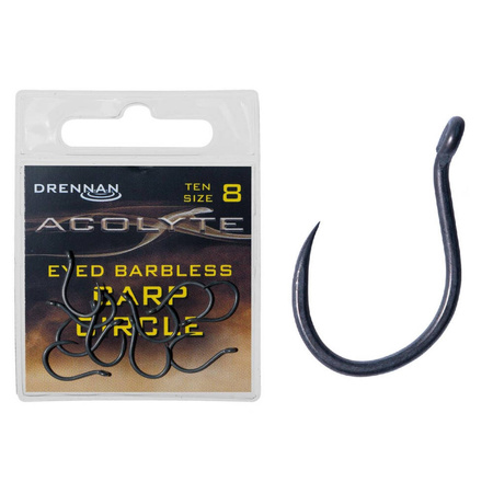 Drennan Acolyte Eyed Barbless Carp Circle size 8