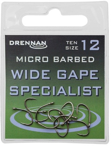 Drennan Wide Gape Specialist size 18 - Haczyki 10szt.