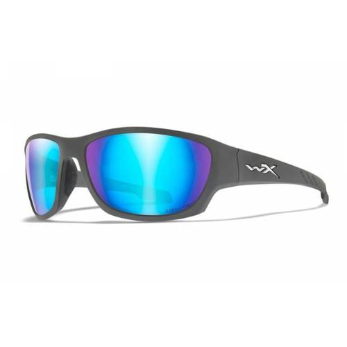 Wiley X CLIMB Captivate Matte Grey Frame Blue Mirror