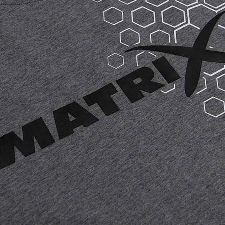 Matrix Hex Print T-Shirt Grey Marl