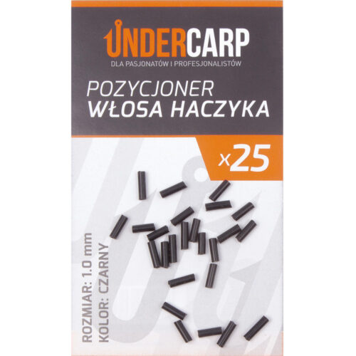 Undercarp Pozycjoner włosa haczyka 1.0mm Czarny 25szt.