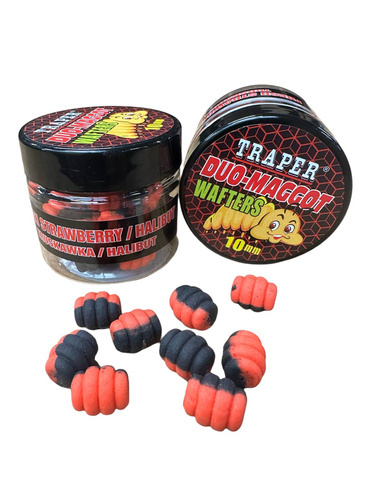 Traper Duo Color Maggot Wafters Truskawka Halibut 10mm