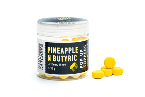 Carp Catchers Fluo Pop Up Toppers Pineapple N Butyric 12/14mm 30g