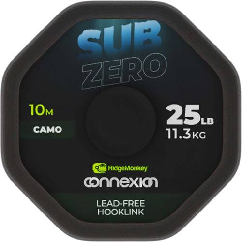 RidgeMonkey Sub Zero Lead Free Hooklink 25lb 10m Camo