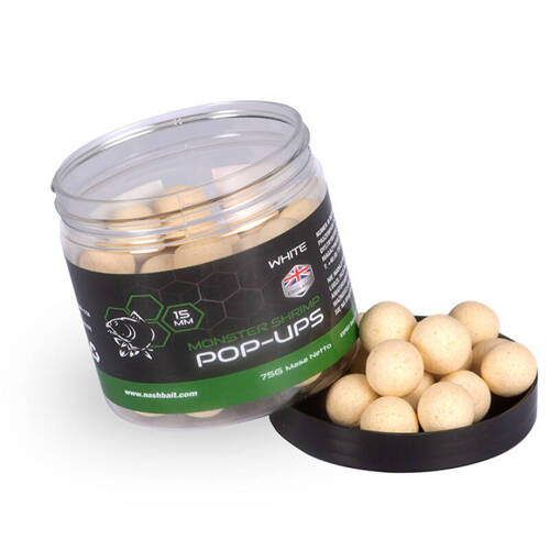 Nash Monster Shrimp White Pop Ups 15mm