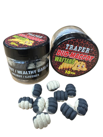 Traper Duo Color Maggot Wafters Halibut Czosnek 10mm