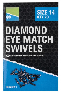 Preston Diamond Eye Match Swivels size 10