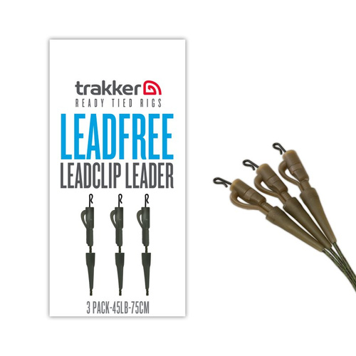 Trakker Leadfree Leadclip Leader 45lbs 75cm x3
