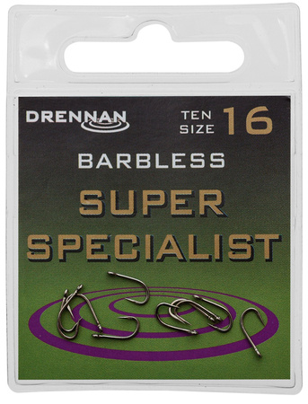 Drennan Super Specialist Barbless size 2 - Haczyki 10 szt.