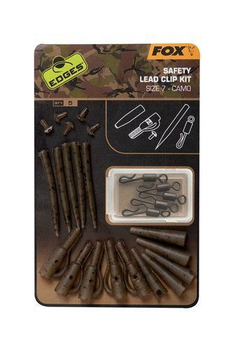 Fox Edges Safety Lead Clip Kit size 7 Camo