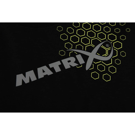 Matrix Hex Print T-Shirt Black