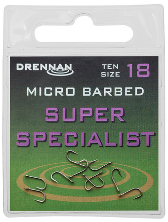 Drennan Super Specialist Micro Barbed size 10 - Haczyki 10szt.