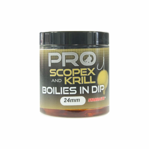 Starbaits Pro Scopex Krill Boilies in Dip 24mm