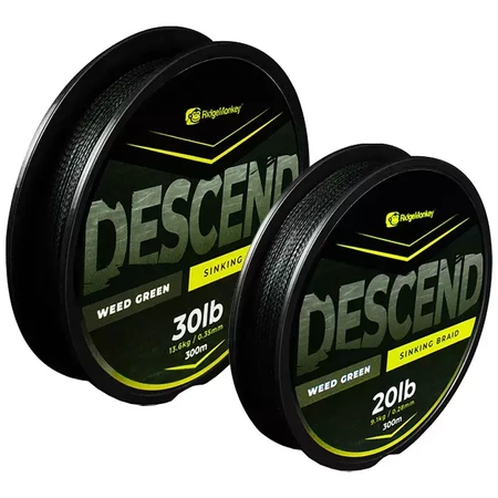 RidgeMonkey Descend Sinking Braid 20lb 0.28mm 300m Weed Green