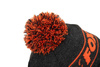 Fox Bobble Hat Black Orange