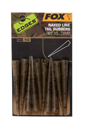 Fox Edges Naked Line Tail Rubbers size 10 Camo