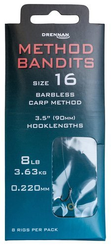 Drennan Carp Method Bandits size 16 / 8lb - Gotowe przypony 8 szt.