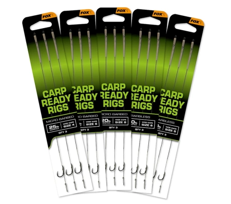 Fox Carp Ready Rig x 3 Wide Gape size 2 