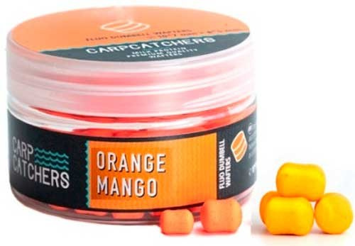 Carp Catchers Fluo Dumbell Wafters Orange Mango 10x7mm + 8x5mm 25g