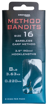 Drennan Carp Method Bandits size 10 / 10lb - Gotowe przypony 8 szt.