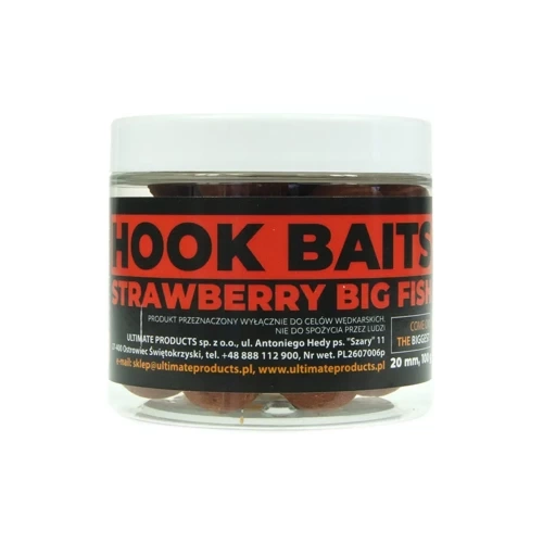 Ultimate Products Strawberry Big Fish Hook Baits 20mm 100g