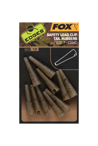 Fox Edges Lead Clip Tail Rubbers size 7 Camo